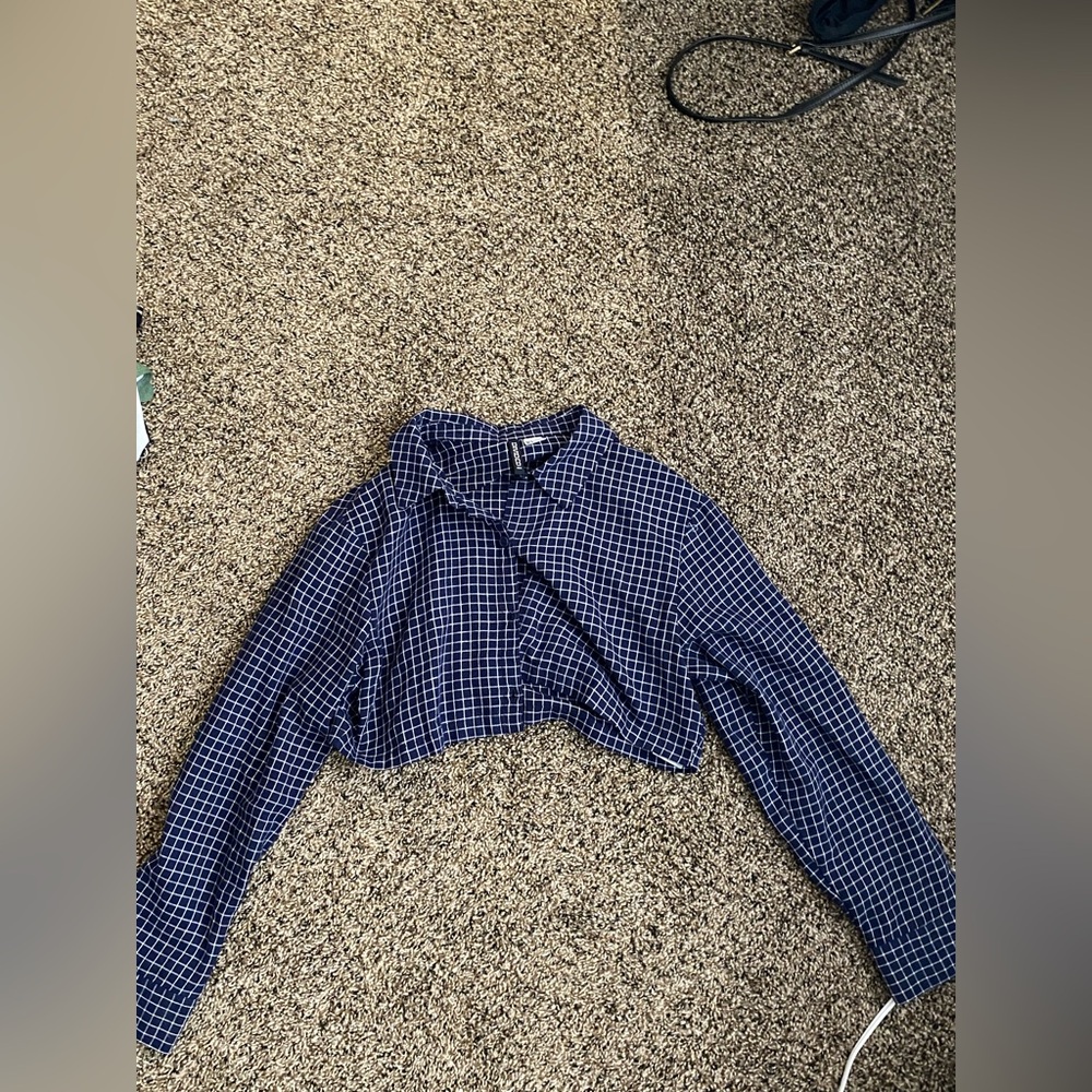 Divided Blue Checkered Button Down Shirt